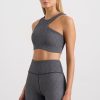 Tops Aje ATHLETICA | Asymmetric Racer Sports Bra 382 Herringbone Print