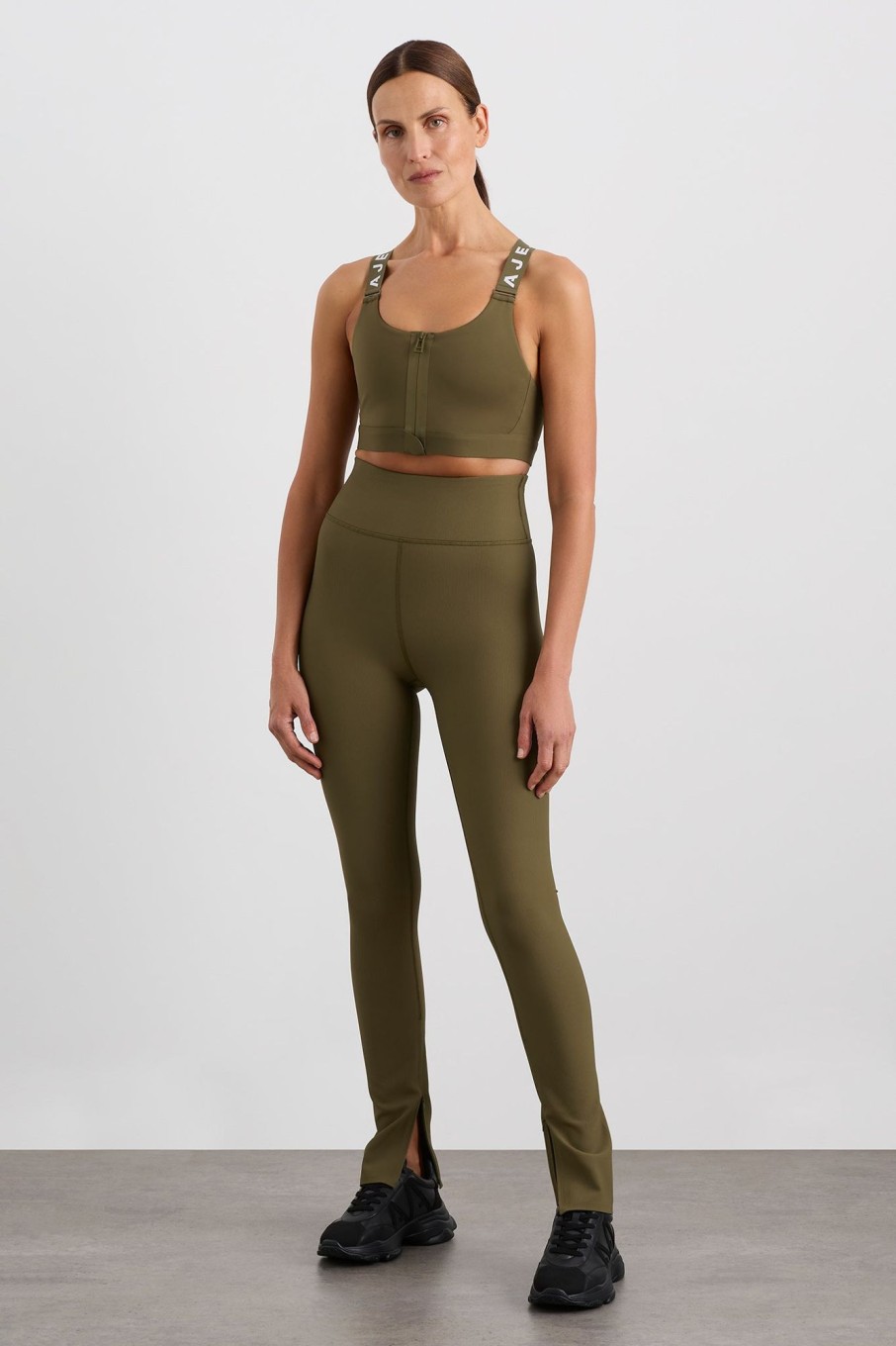 Bottoms Aje ATHLETICA | Zip Hem Full Length Legging 205 Deep Khaki