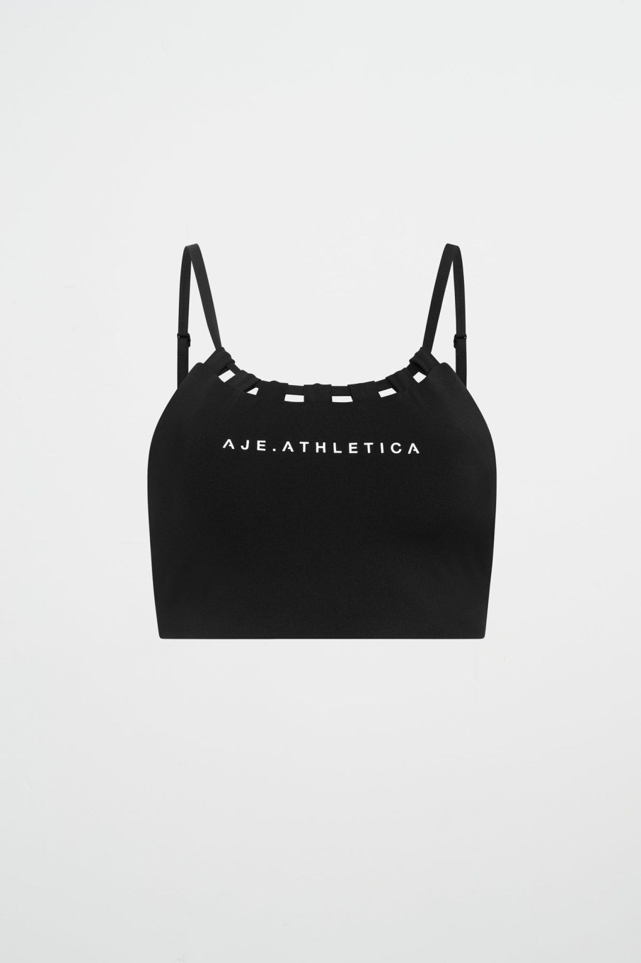 Tops Aje ATHLETICA | Thread Through Sports Bra 361 Black/White Logo