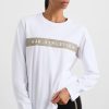 Tops Aje ATHLETICA | Embossed Logo Long Sleeve T-Shirt 127 White Soft Khaki