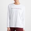 Tops Aje ATHLETICA | Logo Long Sleeve T-Shirt 127 White/Burnt Burgundy