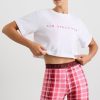 Tops Aje ATHLETICA | Cropped Tee 105 White Blurred Pink Check