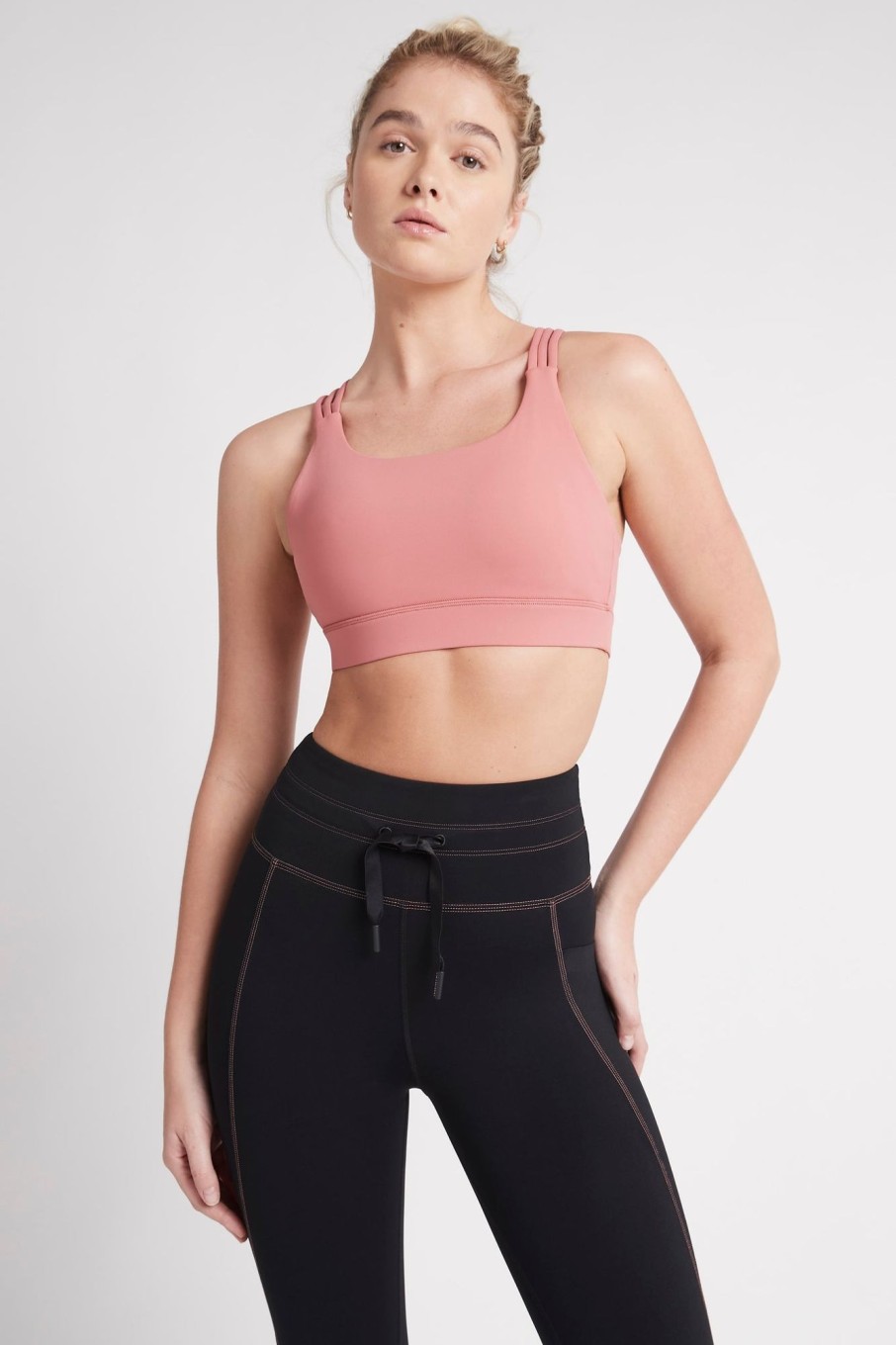 Tops Aje ATHLETICA | Cross Back Sports Bra 323 Rose Pink/Rose Quartz