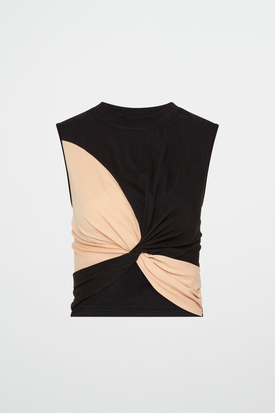 Tops Aje ATHLETICA | Colour Block Twist Tank 130 Black/Beige