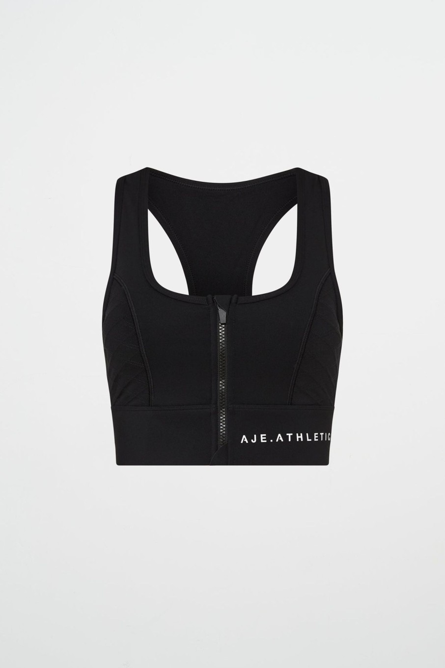 Tops Aje ATHLETICA | Quilted Zip Front Bra 329 Black/White