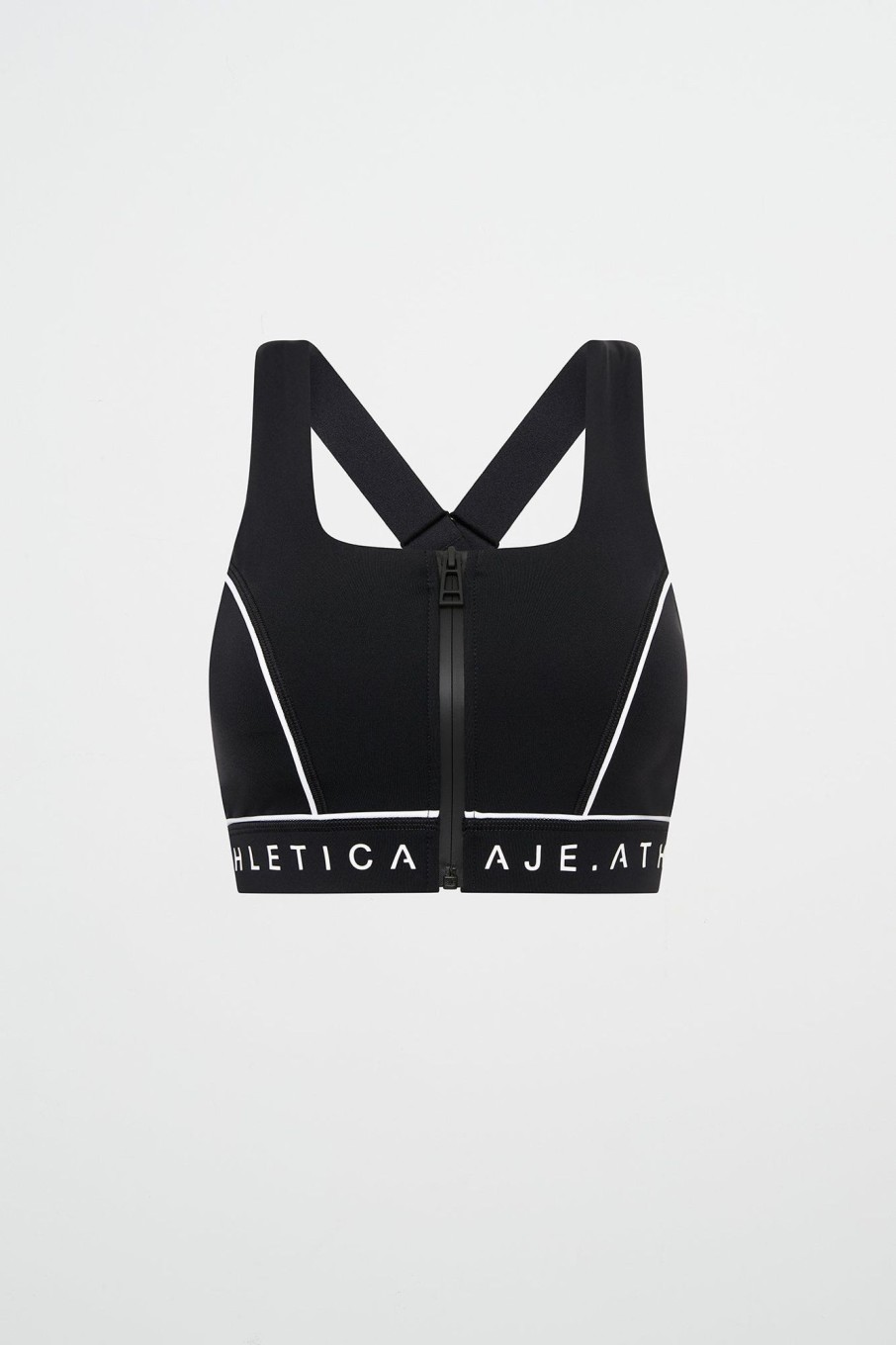 Tops Aje ATHLETICA | Zip Front Sports Bra 329 Black