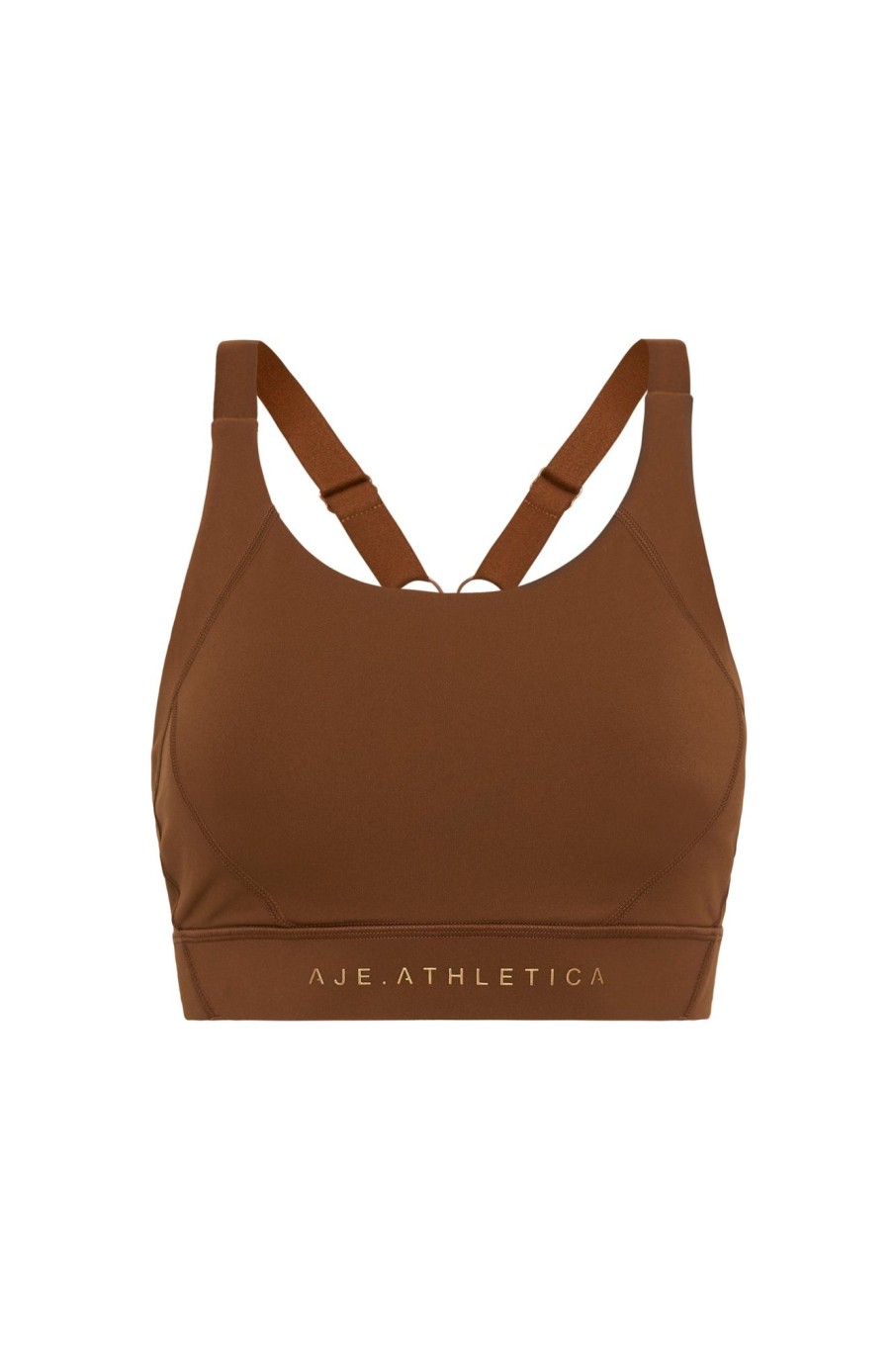 Tops Aje ATHLETICA | Adjustable Strap Sports Bra 321 Coffee/Gold