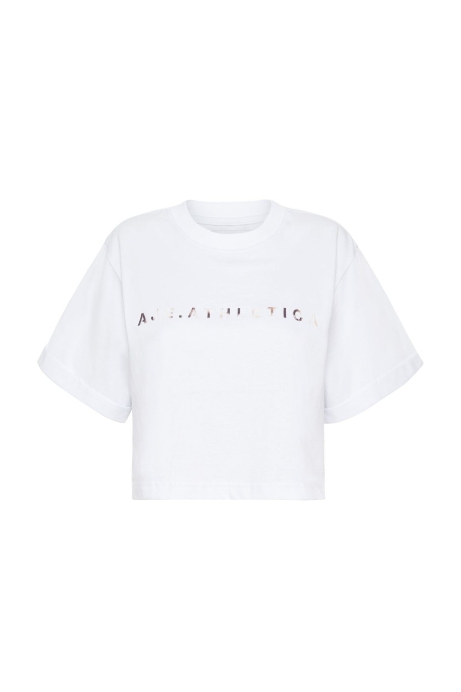 Tops Aje ATHLETICA | Cropped Signature Logo T-Shirt 105 White/Multi