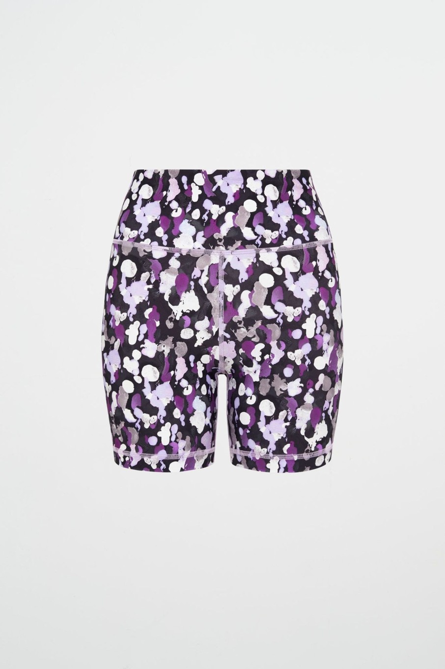 Bottoms Aje ATHLETICA | High Rise Mid Length Bike Shorts 607 Lavender Painted Freeform