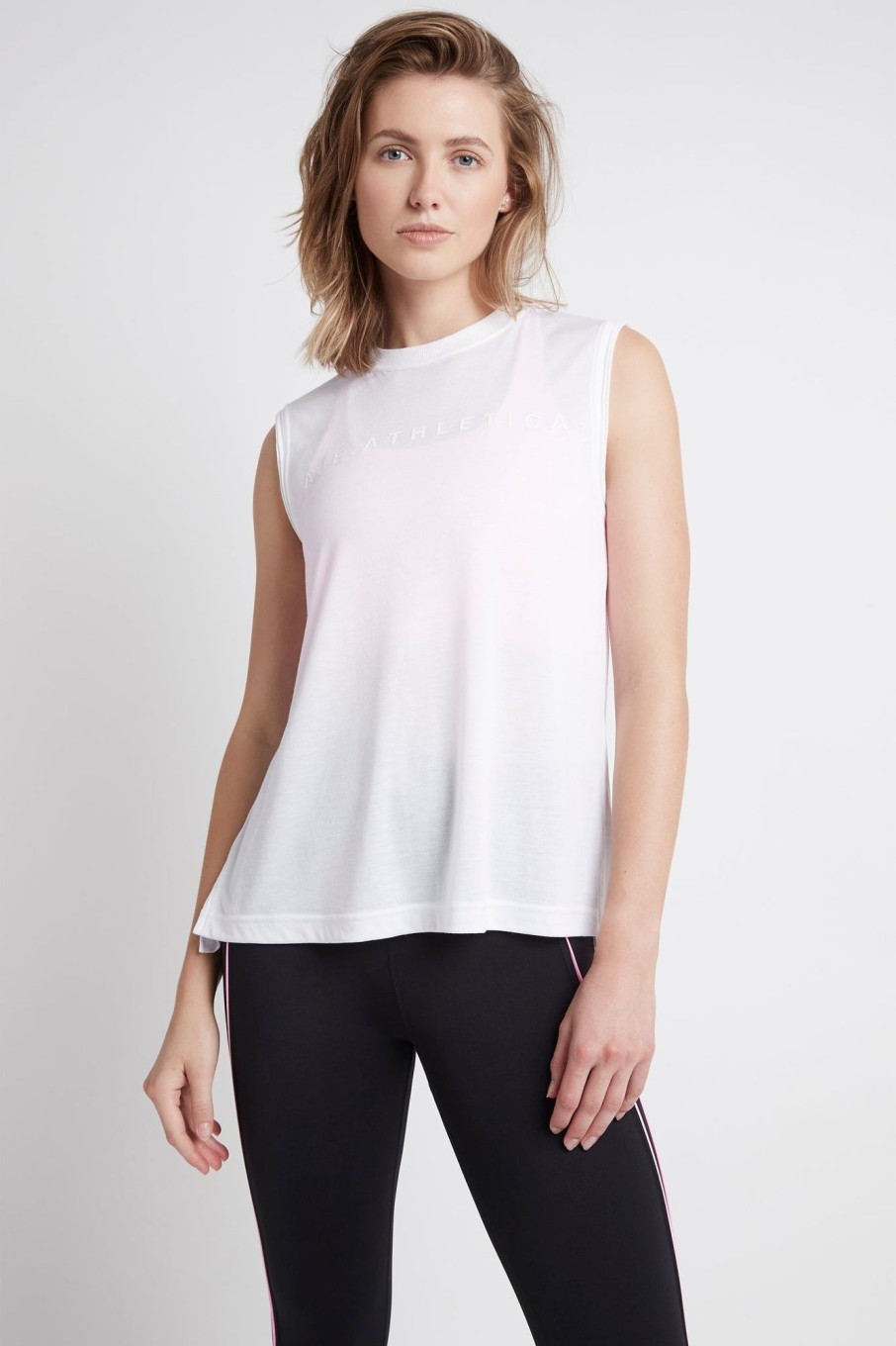 Tops Aje ATHLETICA | Split Back Tank 111 White/White