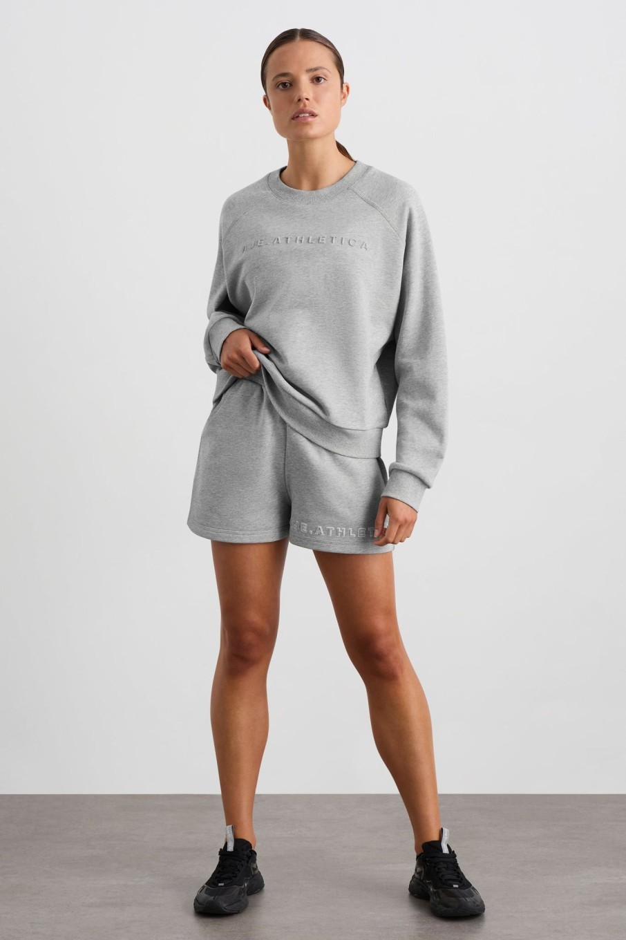 Outerwear Aje ATHLETICA | Crew Neck Sweater 401 Grey Marle