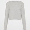 Tops Aje ATHLETICA | Keyhole Drawstring Long Sleeve Tee 149 Grey Marle