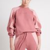 Outerwear Aje ATHLETICA | Embossed Signature Logo Crew Jumper 410 Rose Pink/Rose Quartz