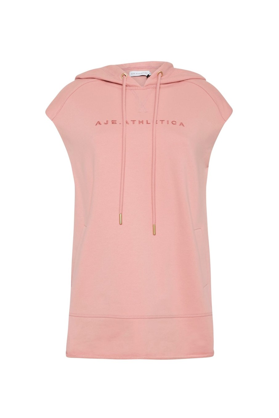 Outerwear Aje ATHLETICA | Short Sleeve Established Hoodie 804 Rose Quartz