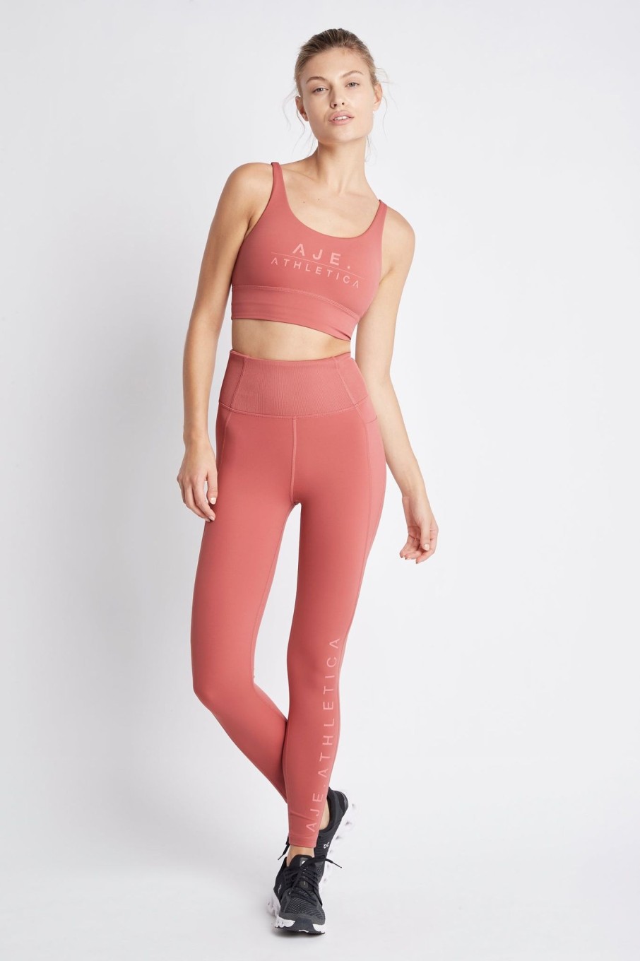 Bottoms Aje ATHLETICA | High Rise Full Length Legging 005 Dusty Rose