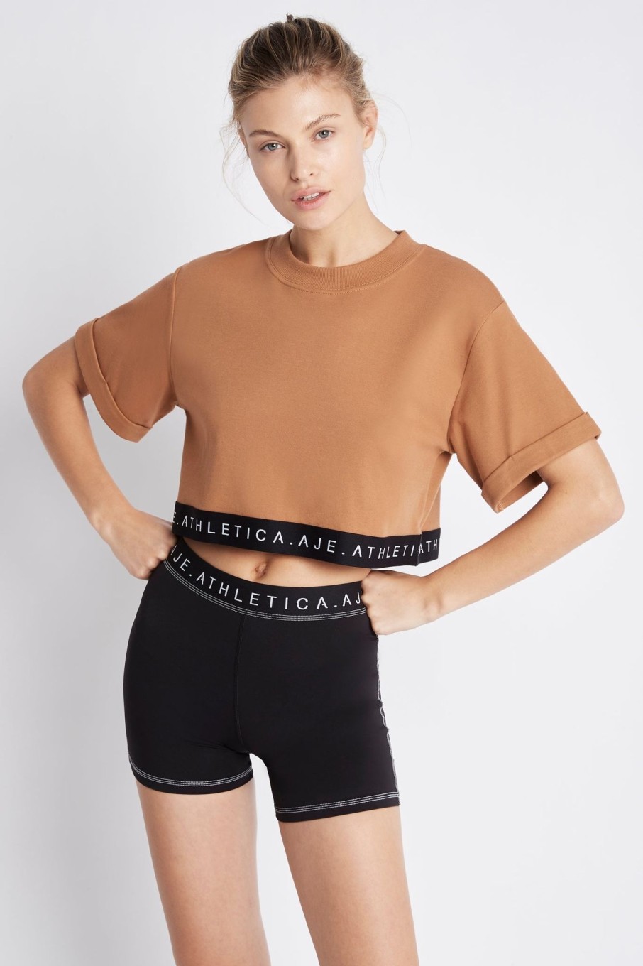 Tops Aje ATHLETICA | Cropped T-Shirt 006 Dune