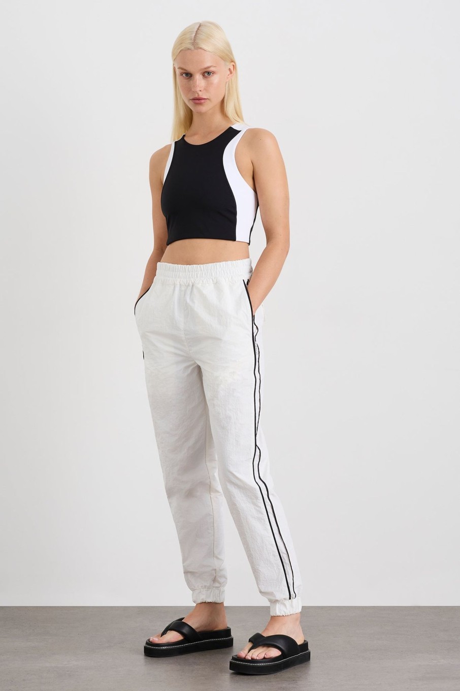 Bottoms Aje ATHLETICA | Panelled Spray Pants 511 White/Black