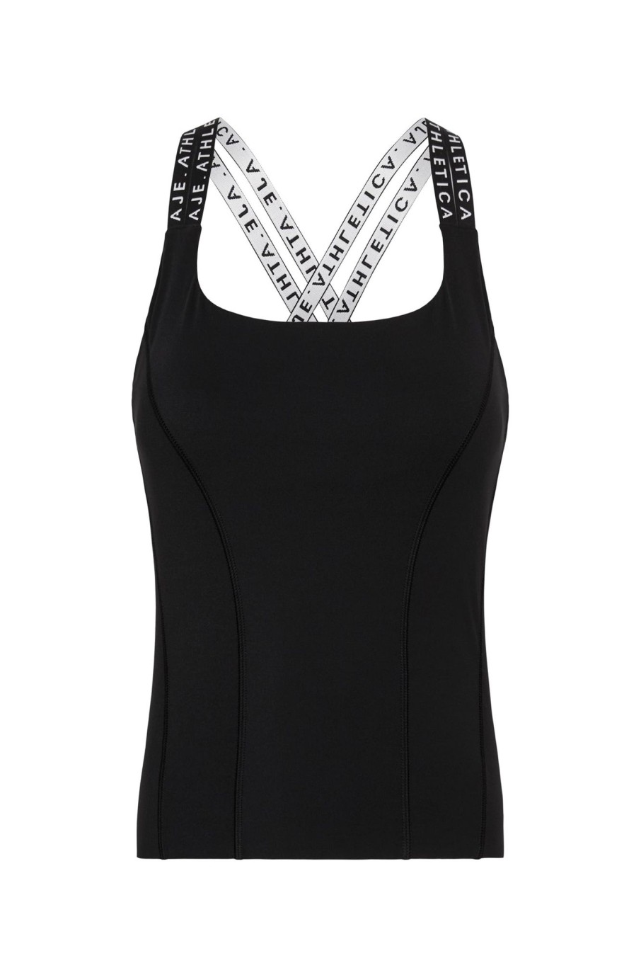 Tops Aje ATHLETICA | Cross Back Logotape Tank 123 Black/White