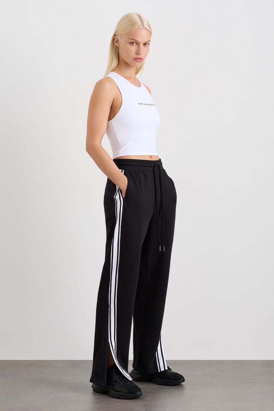 Bottoms Aje ATHLETICA | Contrast Zip Trackpants 504 Black