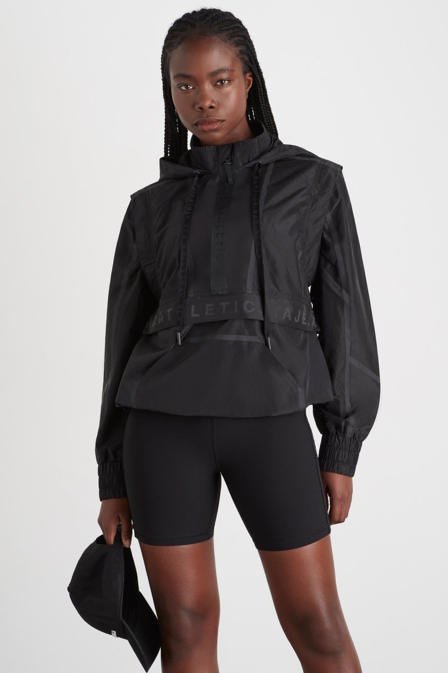 Outerwear Aje ATHLETICA | Convertible Windbreaker Jacket 701 Black