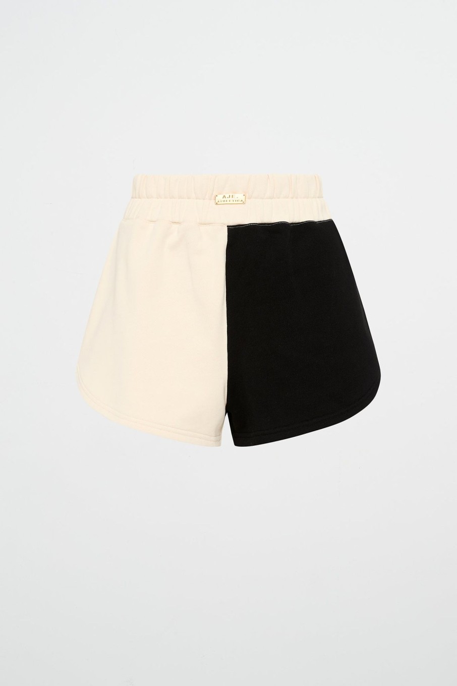 Bottoms Aje ATHLETICA | Scrunch Terry Shorts 613 Limestone Beige Black