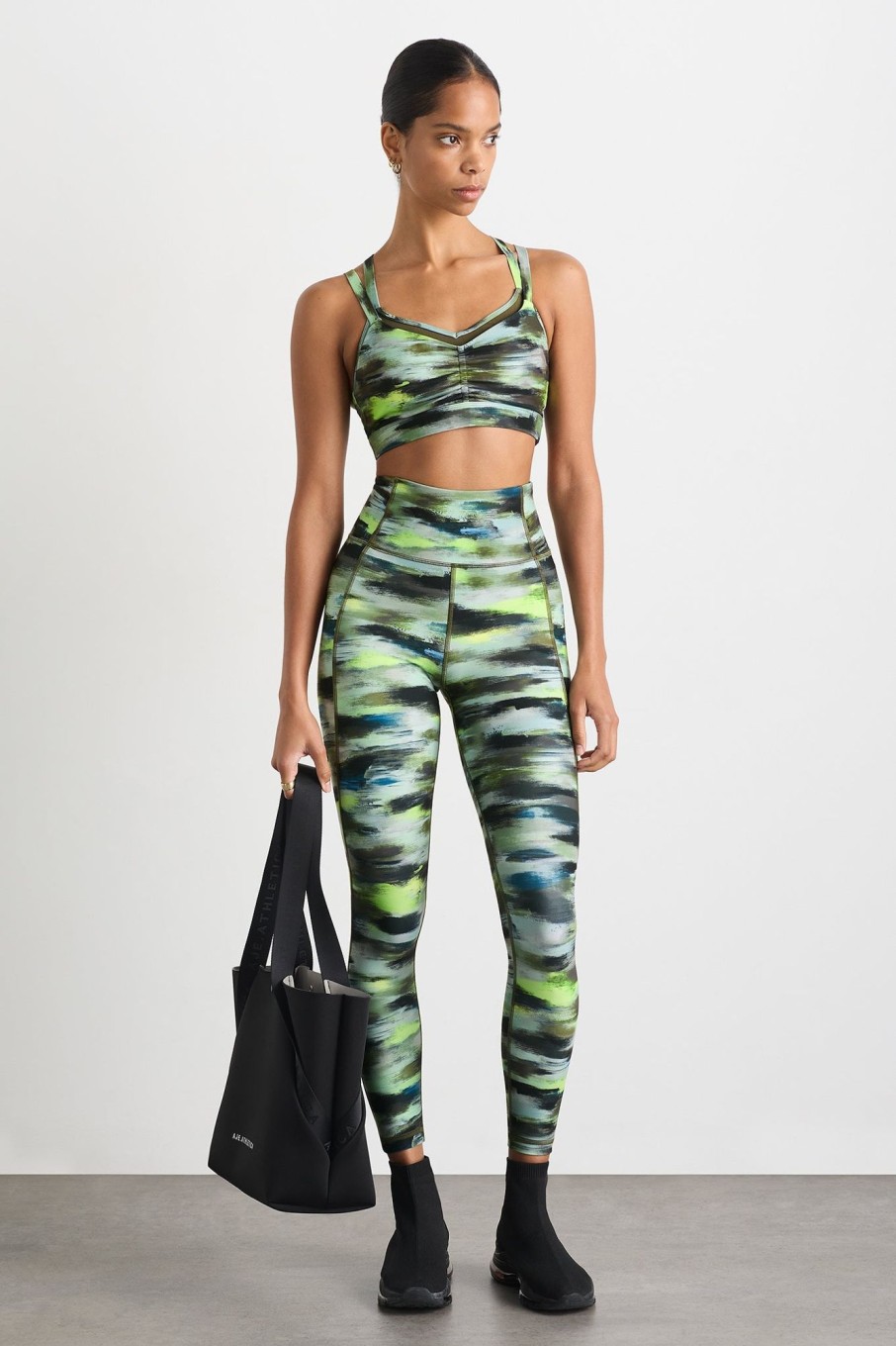 Bottoms Aje ATHLETICA | High Rise 7/8 Legging 203 Khaki Brushstroke