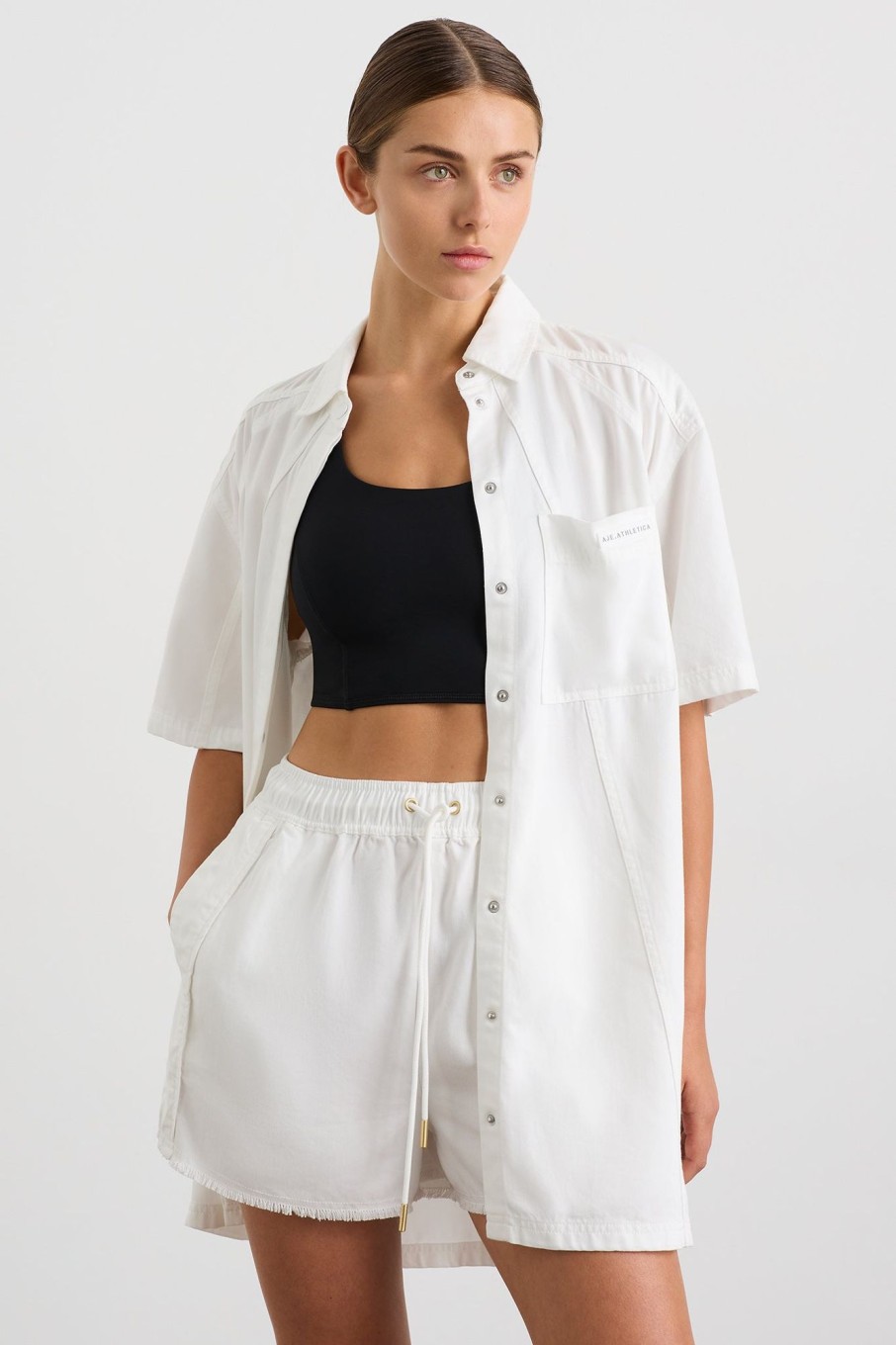 Tops Aje ATHLETICA | Long Line Shirt 425 White