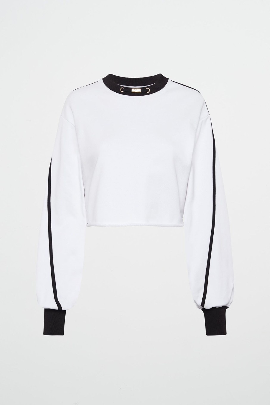 Outerwear Aje ATHLETICA | Interlock Crop Sweater 413 White/Black