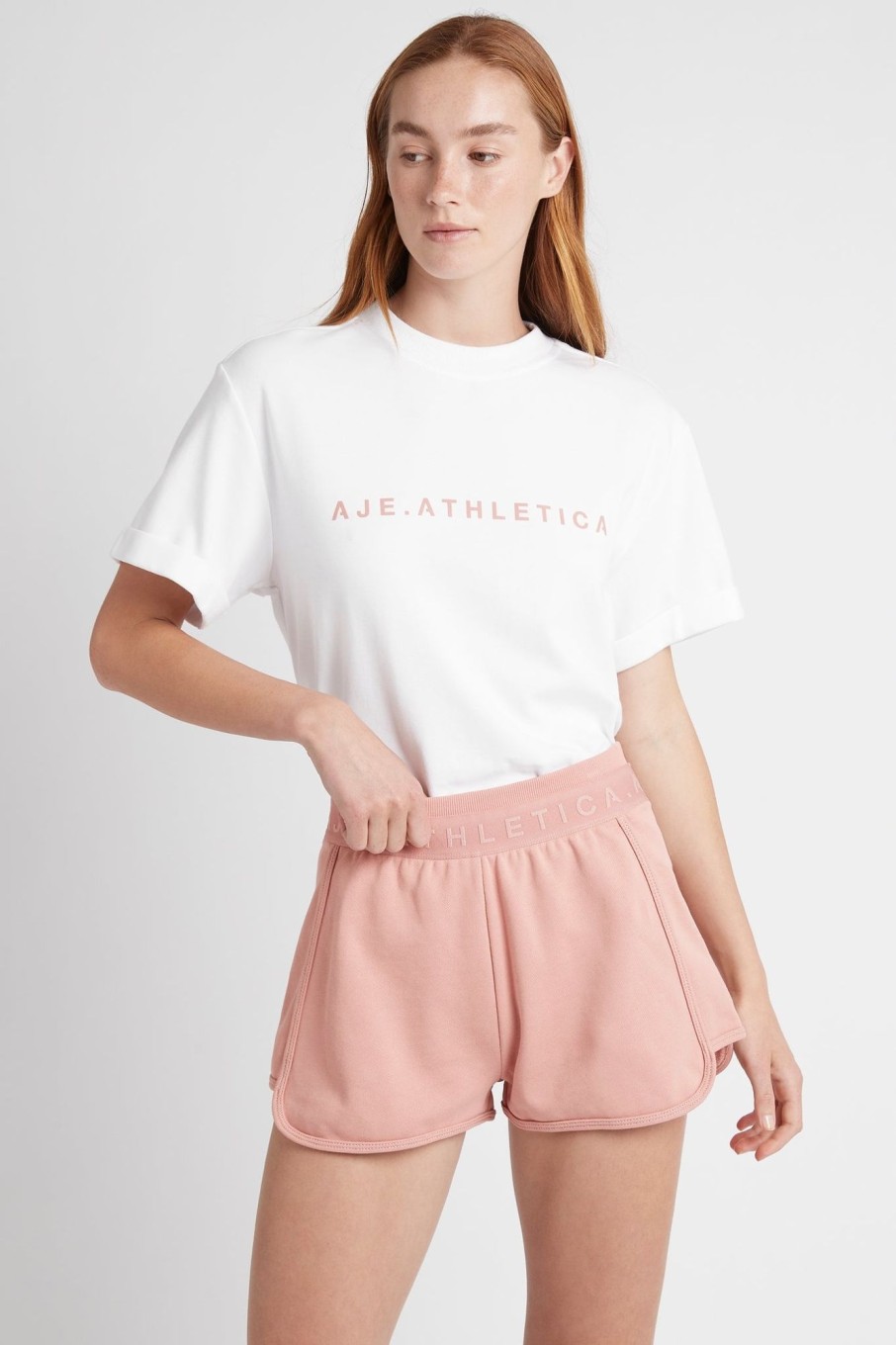 Bottoms Aje ATHLETICA | Logotape Sweat Shorts 604 Sunset Pink