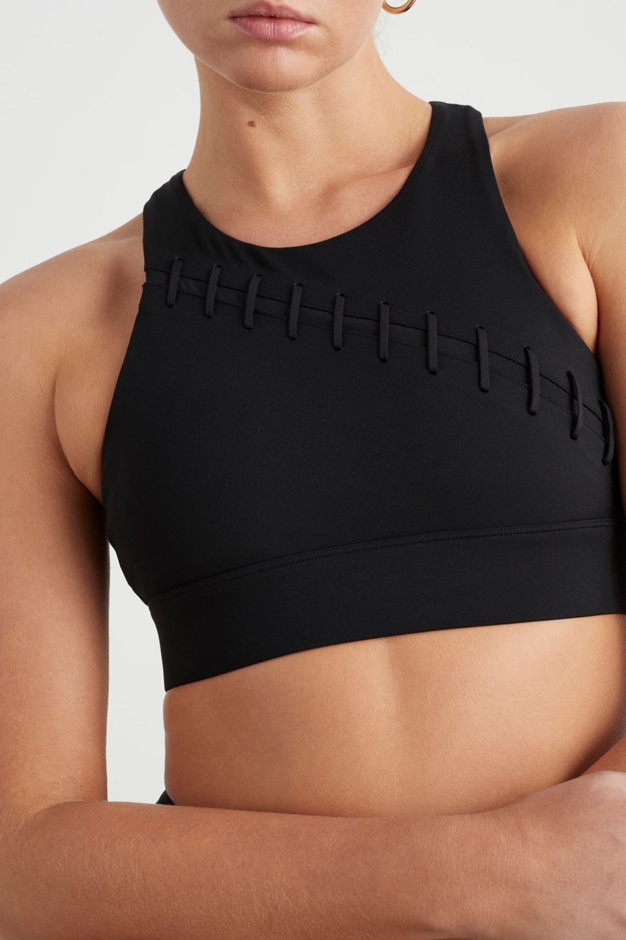 Tops Aje ATHLETICA | Whipstitch Sports Bra 332 Black