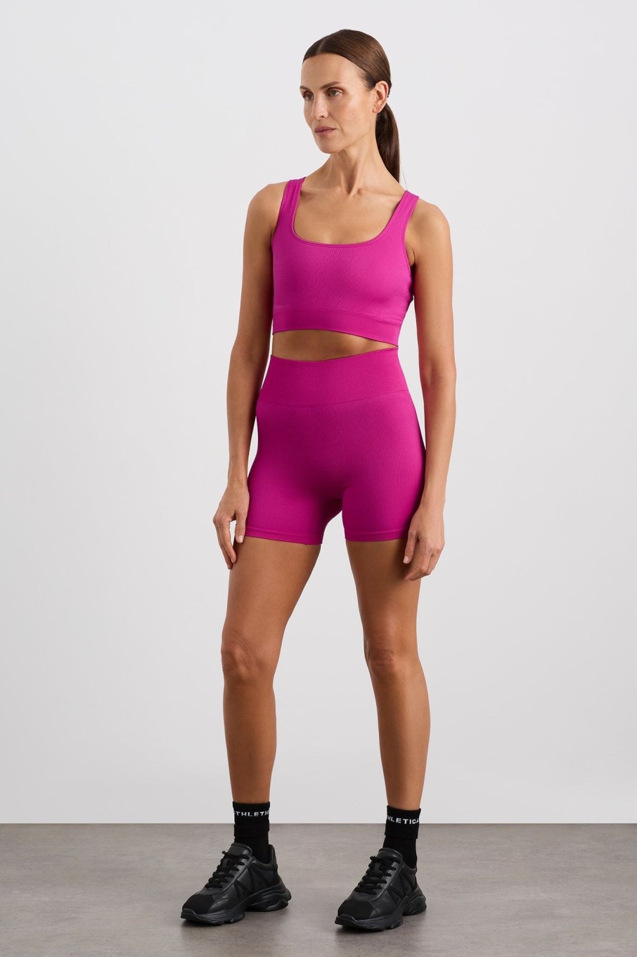 Bottoms Aje ATHLETICA | Seamless Mid Length Short 624 Power Pink