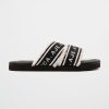 Accessories Aje ATHLETICA | Logotape Shearling Slides 938 Black/White