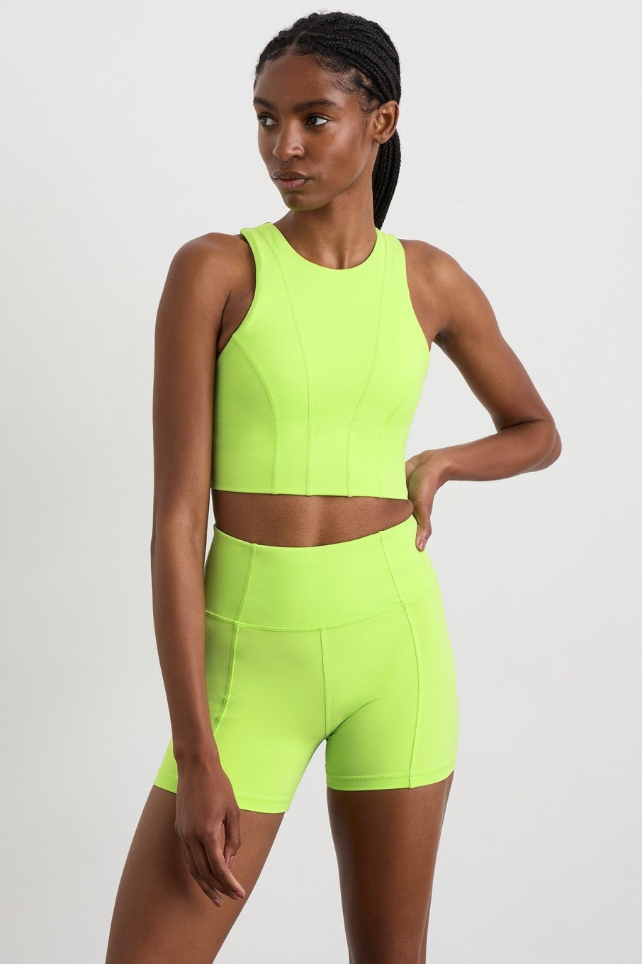 Tops Aje ATHLETICA | Cross Back Crop Top 316 Lime Green