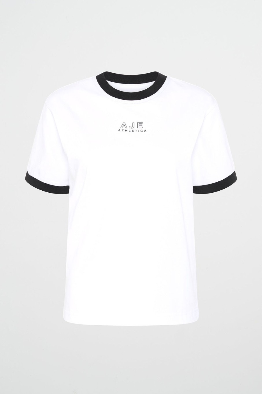 Tops Aje ATHLETICA | Contrast Bind Logo Tee 110 White/Black