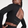 Tops Aje ATHLETICA | Open Back Long Sleeve Crop Top 315 Black