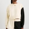 Outerwear Aje ATHLETICA | Batwing Crew Neck 426 Limestone Beige Black