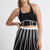 Bottoms Aje ATHLETICA | Pleated Knit Mini Skirt 611 Black/White