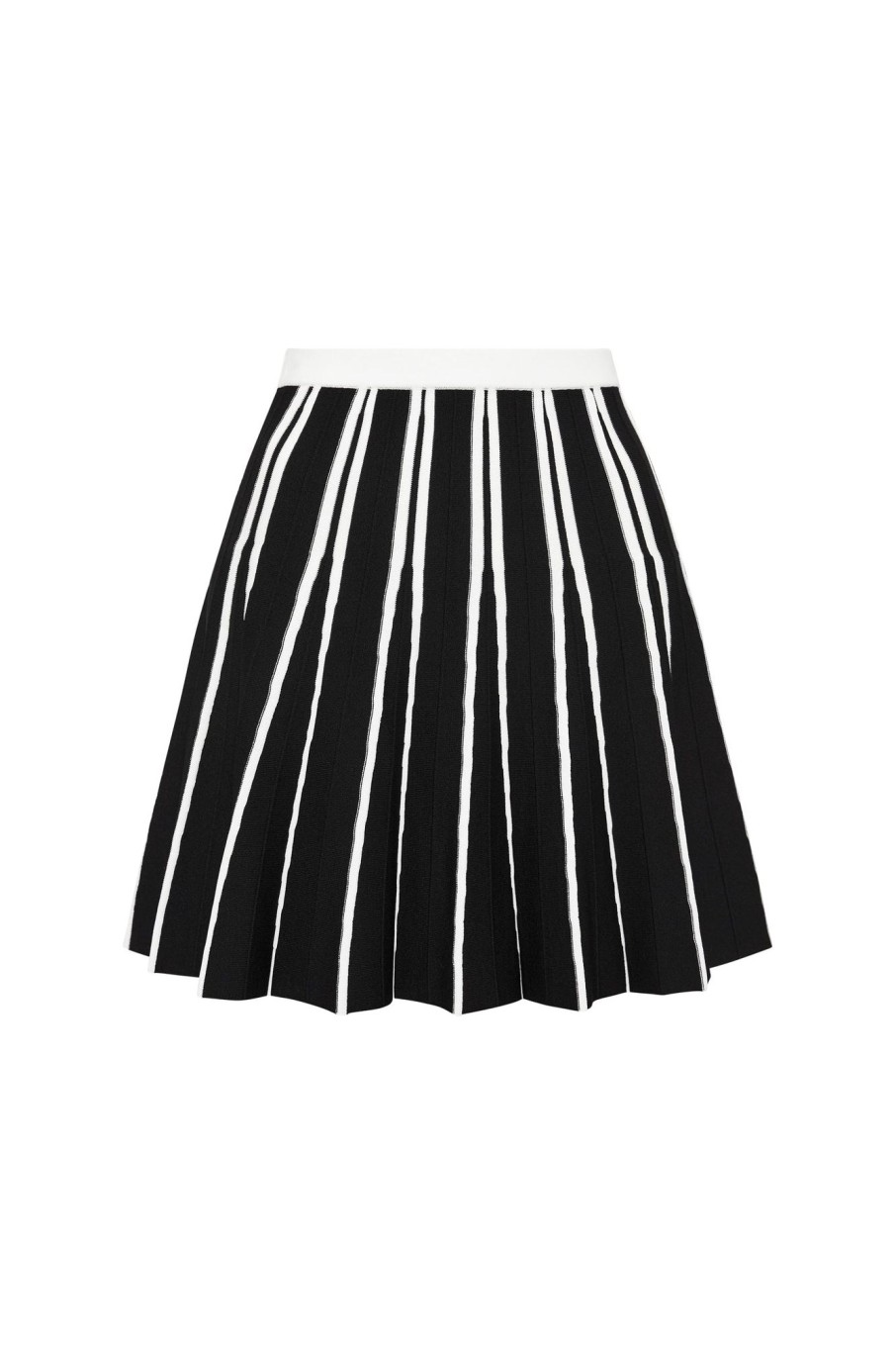 Bottoms Aje ATHLETICA | Pleated Knit Mini Skirt 611 Black/White