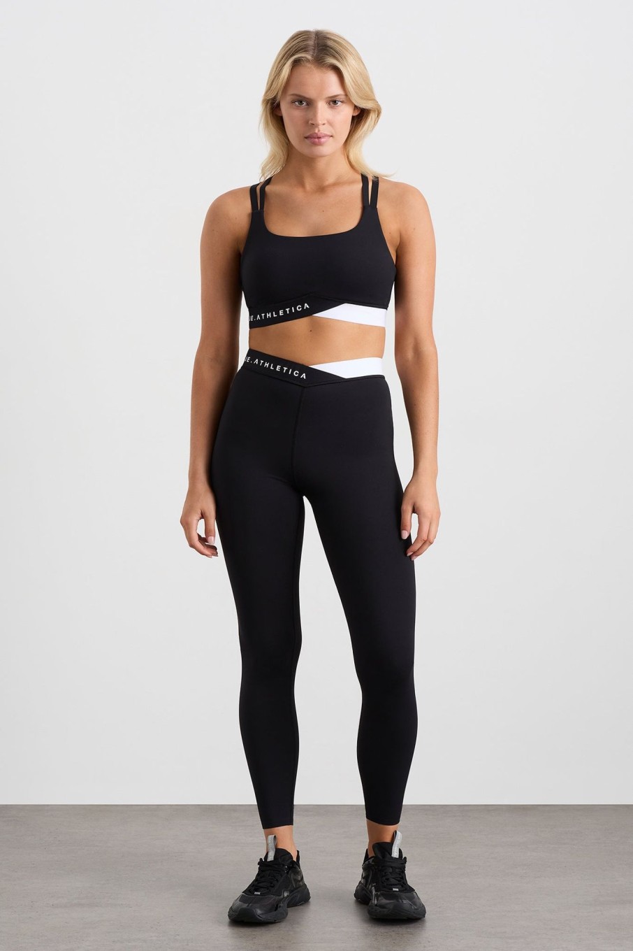 Bottoms Aje ATHLETICA | Full Length Cross Leggings 249 Black/White