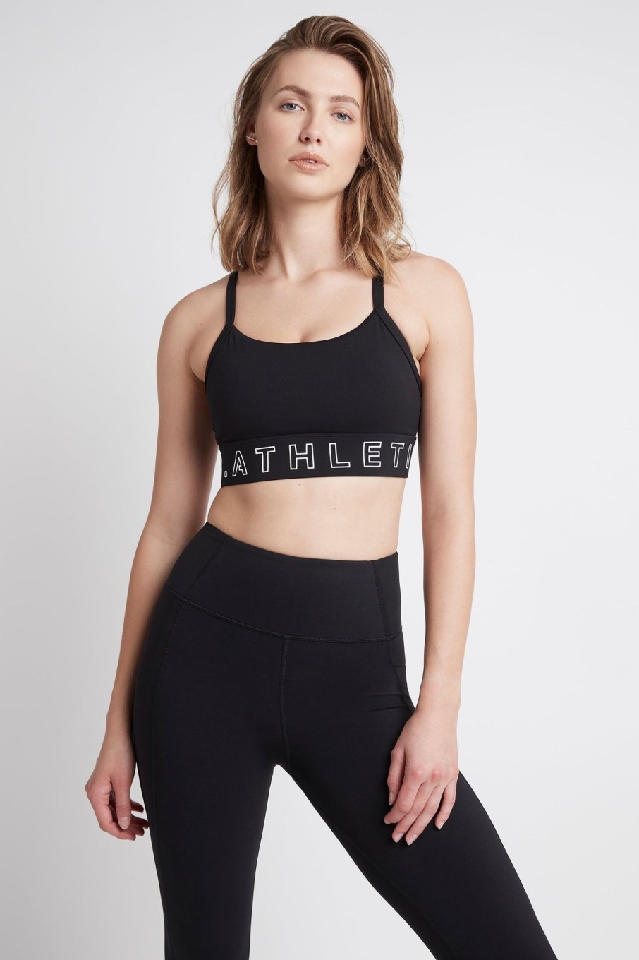 Tops Aje ATHLETICA | Logotape Adjustable Strap Sports Bra 307 Black/White