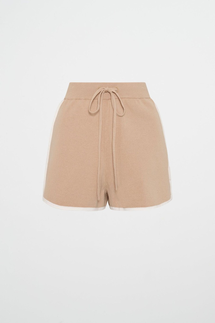 Bottoms Aje ATHLETICA | Contrast Knit Short 603 Natural Tan