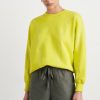 Outerwear Aje ATHLETICA | Contrast Stitch Crew Jumper 419 Citrus Yellow