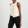 Tops Aje ATHLETICA | Split Strap Tank 147 Limestone Beige