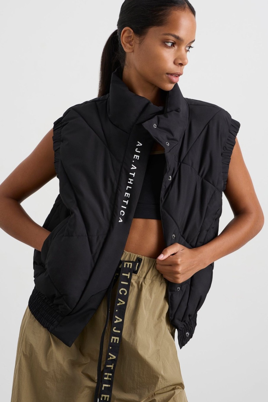 Outerwear Aje ATHLETICA | Quilted Vest 751 Black