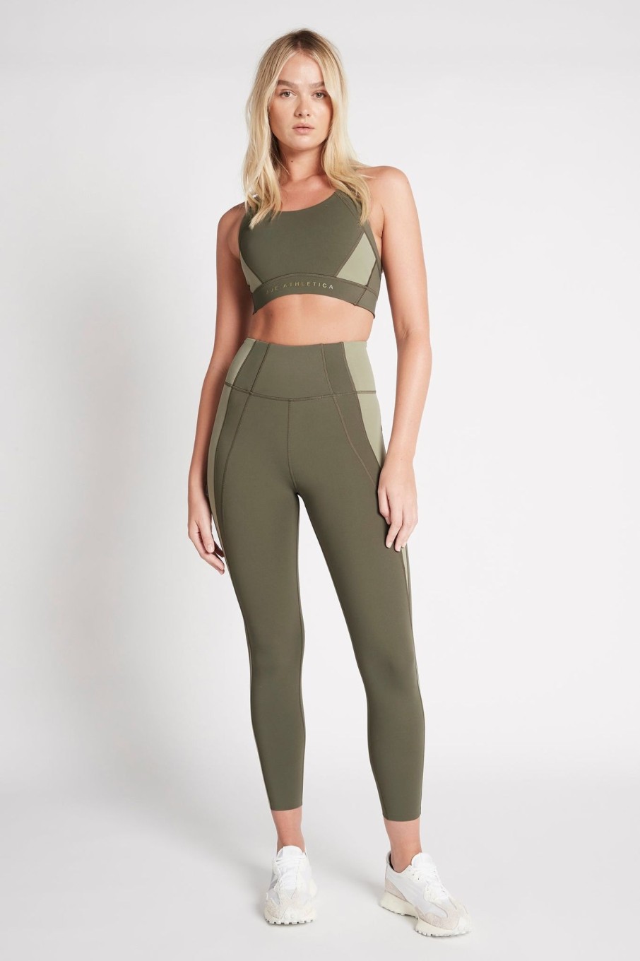 Bottoms Aje ATHLETICA | High Rise Signature Logo 7/8 Legging 210 Forest Green/Sage