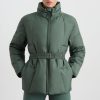 Outerwear Aje ATHLETICA | Peplum Puffer 753 Moss Green