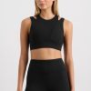 Tops Aje ATHLETICA | Layered Cut Out Sports Bra 385 Black