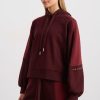 Outerwear Aje ATHLETICA | Boxy Cropped Hoodie 405 Burgundy Red Currant