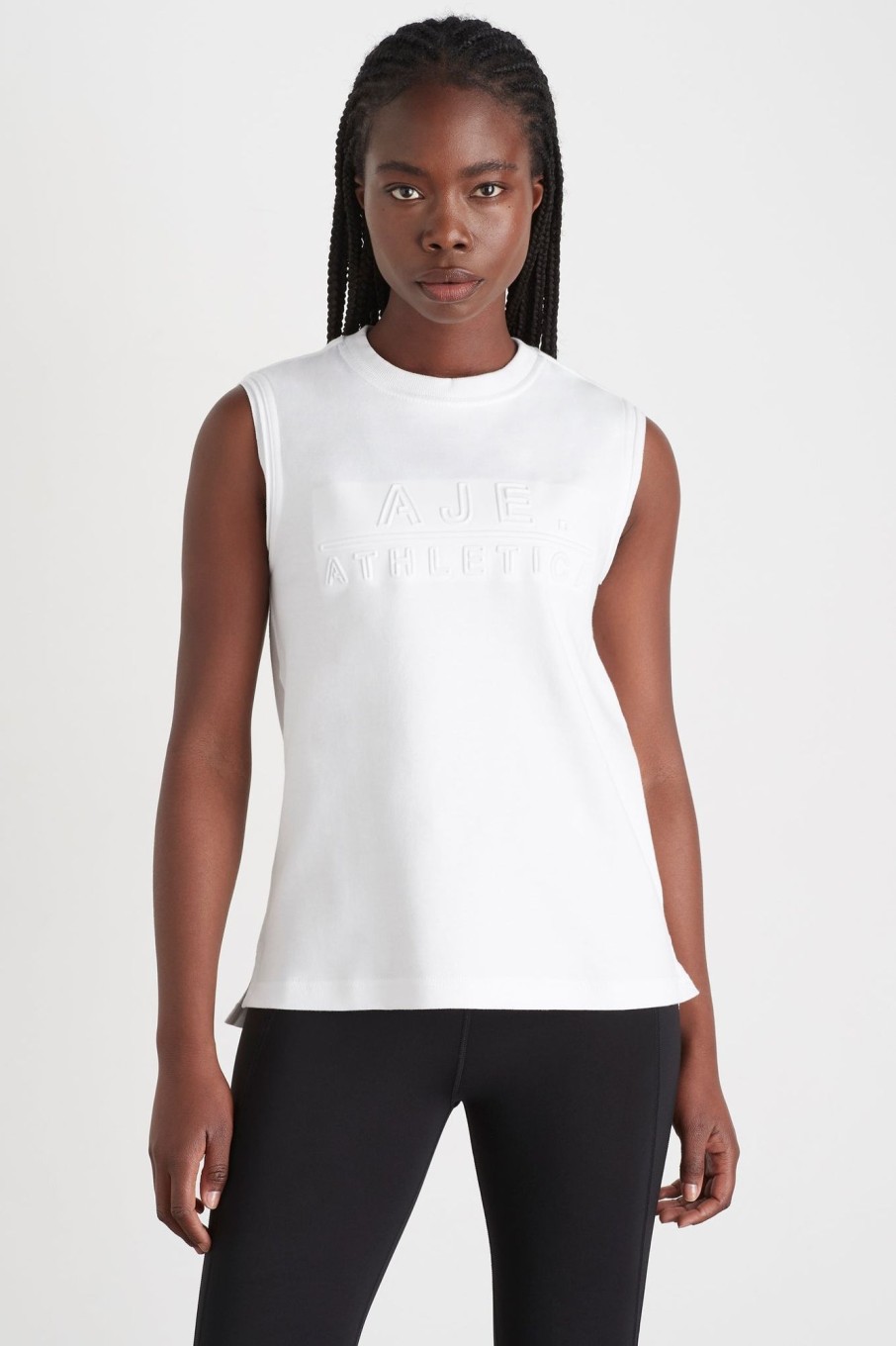 Tops Aje ATHLETICA | Embossed Classic Logo Tank 101 White