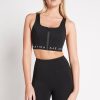 Tops Aje ATHLETICA | Zip Front Logotape Sports Bra 319 Black